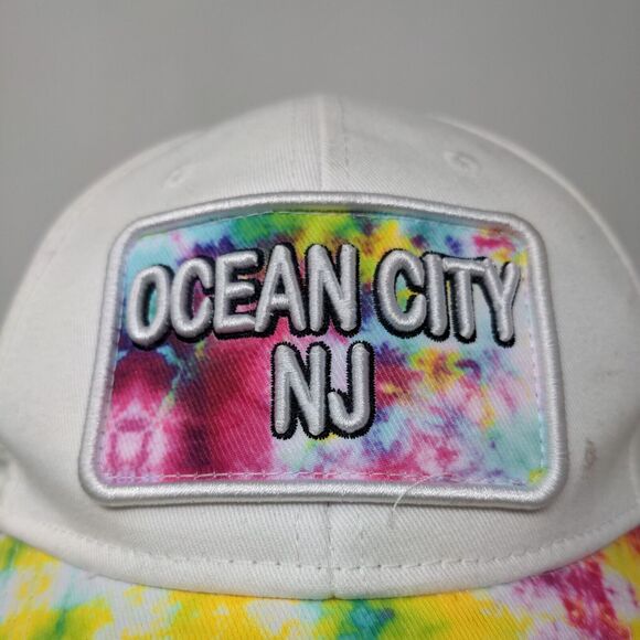 Lucky 7 USA Men's Strapback Hat White Adjustable Ocean City New Jersey - Picture 4 of 13